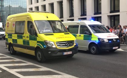 Ambulance belge 112 pour le dossier de formation secouriste-ambulancier